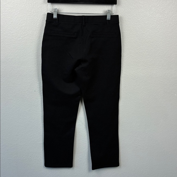 Quince Ultra Stretch Ponte Straight Leg Pants Black Elastic Waist Pull-on MP - Picture 6 of 9